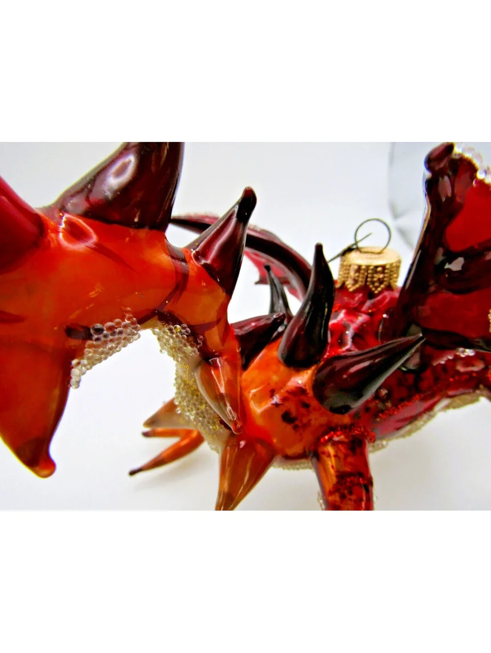 Morawski Ornaments Polish Hand-Blown Glass Dragon Christmas Ornament
